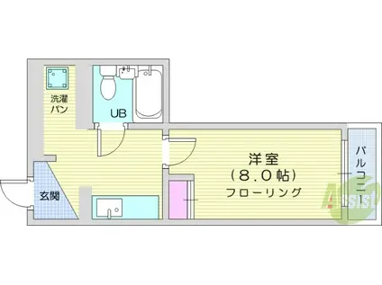 サンシャレイ中島丁(1K/1階)の間取り写真