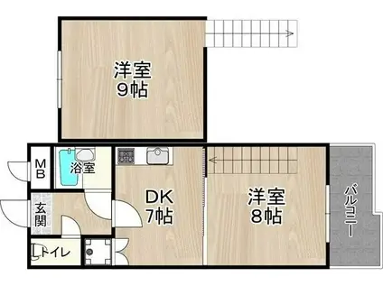 エイチ・ツーオー今川(1DK/5階)の間取り写真