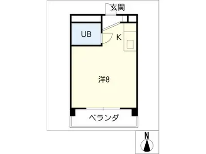サンライフ堂坂 A(1K/3階)の間取り写真