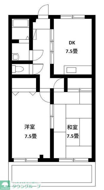THパレロワイヤル(2DK/4階)の間取り写真