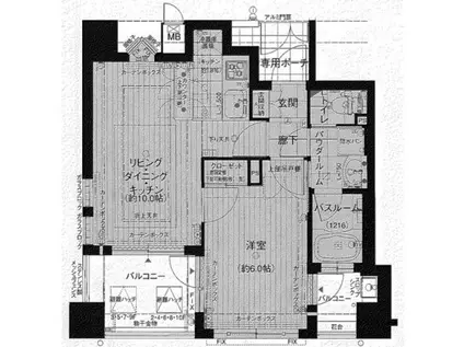 エステムプラザ梅田中崎町(1LDK/4階)の間取り写真