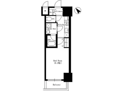 DORMOUSE CASTLE(1K/5階)の間取り写真