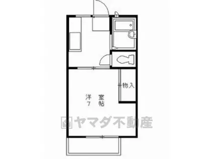 アルグレイⅡ(1DK/2階)の間取り写真