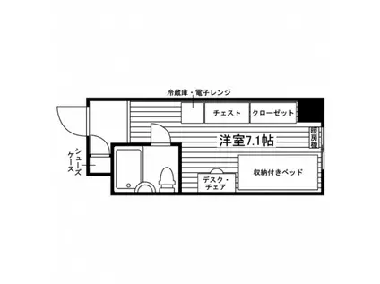 学生会館 UNI EMEAL 北大前(ワンルーム/5階)の間取り写真