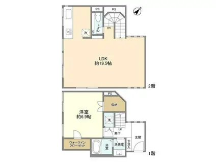 F K DAIKANYAMA F K 代官山(1LDK/1階)の間取り写真