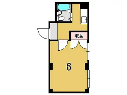 上賀茂松柏(1K/3階)の間取り写真