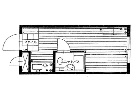 札幌第一パークハイツ(ワンルーム/3階)の間取り写真