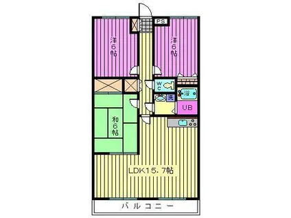 ボヌール21(3LDK/1階)の間取り写真