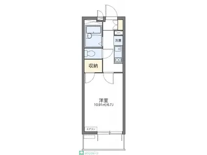 レオパレスモントレゾール(1K/3階)の間取り写真