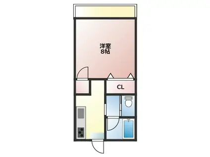 サンピュアージュ(1K/3階)の間取り写真