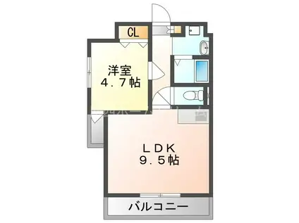 M´プラザ門真駅前(1LDK/3階)の間取り写真