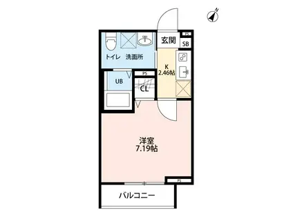 ロボットホーム南林間(1K/2階)の間取り写真