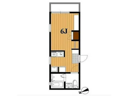 ポンテアルト(1K/2階)の間取り写真