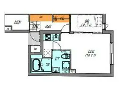 AXIA COURT KISHIYA(ワンルーム/2階)の間取り写真