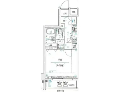 ARTESSIMO CALDO(1K/3階)の間取り写真