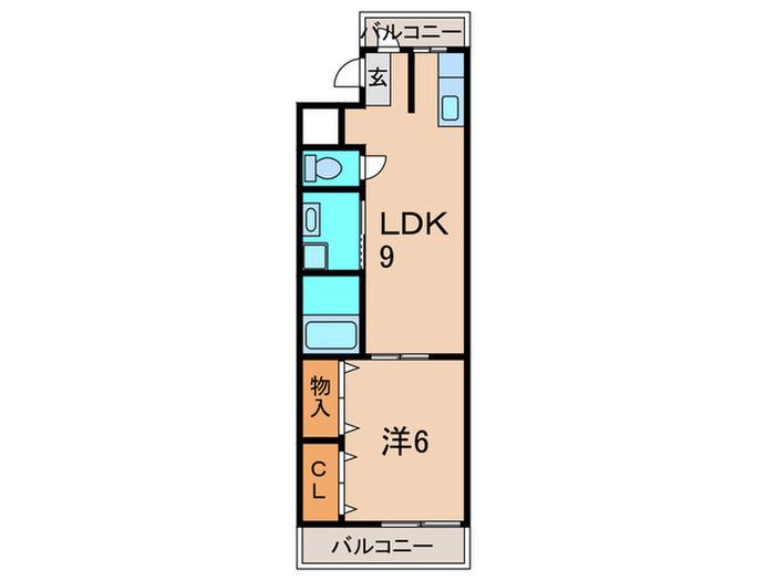 第二中村マンション(1LDK/2階)の間取り写真