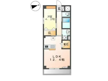 セントラルセブン(1LDK/2階)の間取り写真