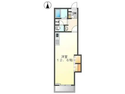 アーバンドエル塩釜口(ワンルーム/3階)の間取り写真