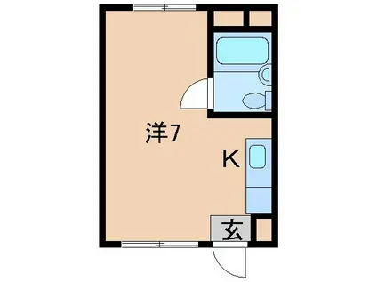 レジデンスアキラ(ワンルーム/1階)の間取り写真