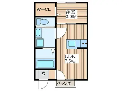 上尾市春日計画(1LDK/1階)の間取り写真