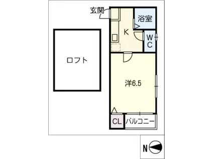 セジュール中村(1K/1階)の間取り写真