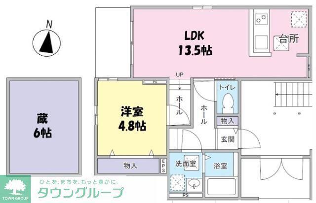 ELEGANTE SERENO(1LDK/1階)の間取り写真