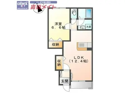 チアーズ ブルゴーニュ(1LDK/1階)の間取り写真
