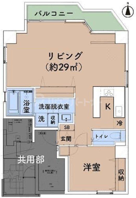 URBAN GREEN(1LDK/10階)の間取り写真