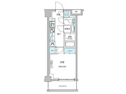 GRAND-AILES駒込(1K/3階)の間取り写真