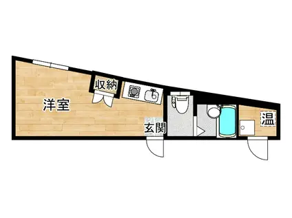 FERRAIII番館(1K/4階)の間取り写真