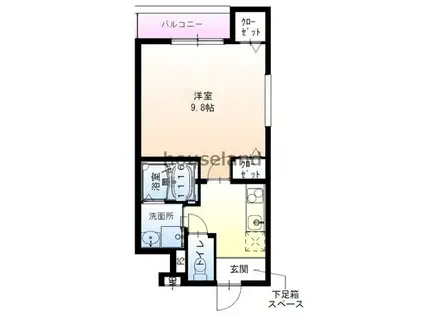 フジパレス市駅北(1K/1階)の間取り写真