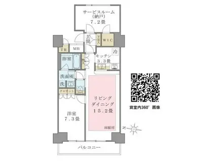 BRILLIA IST 東雲キャナルコート(1SLDK/11階)の間取り写真