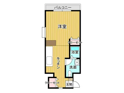 第5トマトビル(1K/2階)の間取り写真