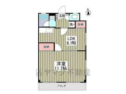 サンシャイン今宮(1LDK/1階)の間取り写真