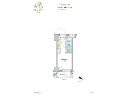 TOMORE田端(ワンルーム/5階)の間取り写真