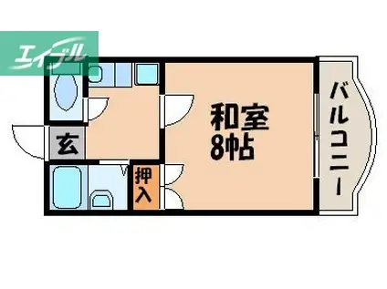 北村ビルSEED21 B棟 (1K/1階)の間取り写真