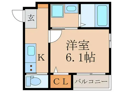 KTIレジデンス深草(1K/2階)の間取り写真
