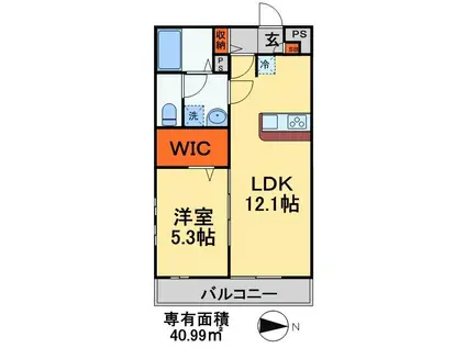 リブリ・アークII(1LDK/2階)の間取り写真