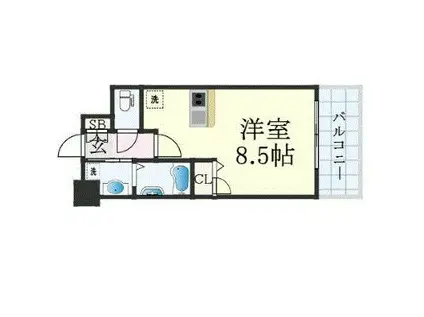 GREENTRAILPARK NISHIGAWA(1K/5階)の間取り写真