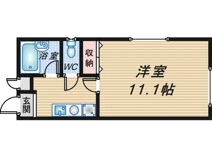 メゾンウッディ(1K/1階)の間取り写真