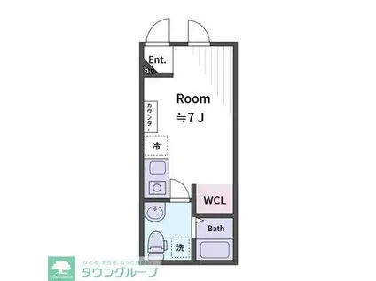 LIZ早稲田鶴巻町(ワンルーム/2階)の間取り写真