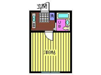 ゴールドウィング真宮(1K/1階)の間取り写真