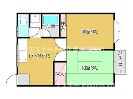 Nセゾン(2DK/2階)の間取り写真