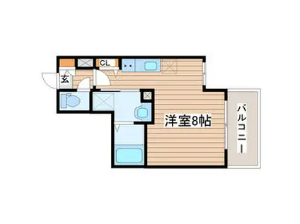 パークサイド仙台五橋(ワンルーム/12階)の間取り写真