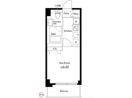 COURT BLANCHE(1K/3階)の間取り写真