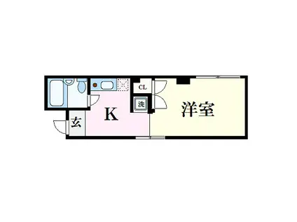 セキホウハイツ(ワンルーム/4階)の間取り写真