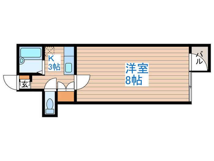 藤井ビル北17条III(1K/5階)の間取り写真