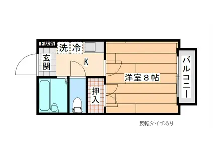 コーポドルチェ(1K/2階)の間取り写真