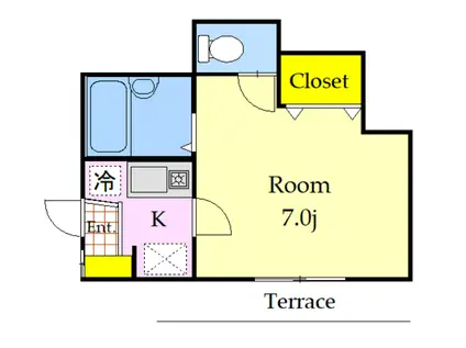 LA・CASA(1K/1階)の間取り写真