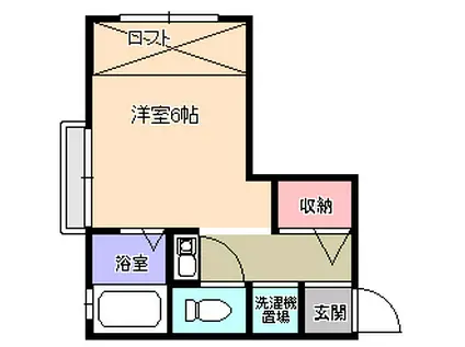ヒルズ湘南(ワンルーム/1階)の間取り写真